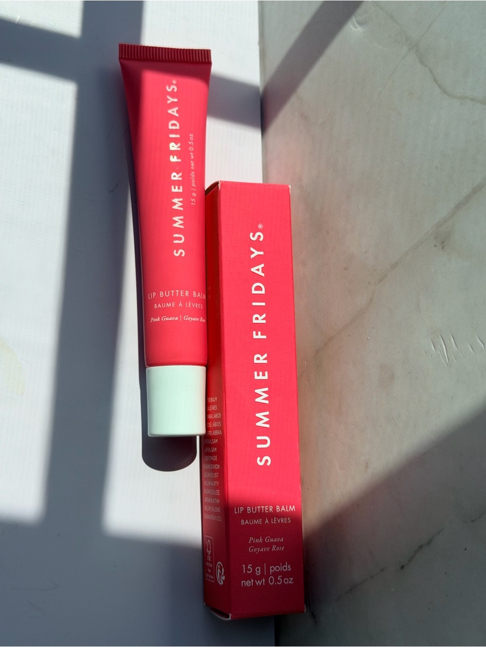 Summer Fridays Pink Lip Butter Balm - Vibrant Pink Tube